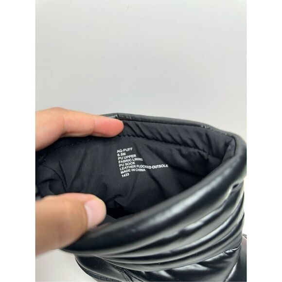 AQUA Ankle Boots Womens Size 6.5 Black Puff Booties Pull On NEW - Picture 7 of 9